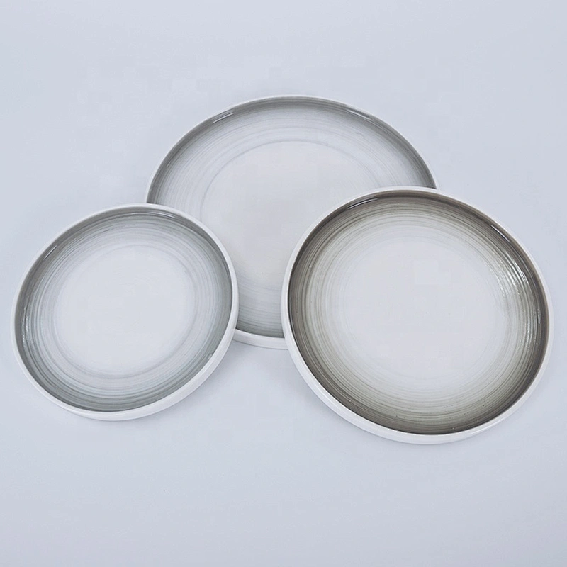 P&T Royal Ware factory bulk nordic round flat dessert steak restaurant ceramic dinner plates