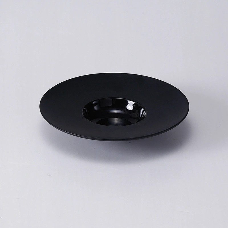 New product black color design decal plates high temperature ceramic plate sets for sale
