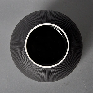 tableware set nordic black round black crockery porcelain ceramic restaurant hall rice bowl