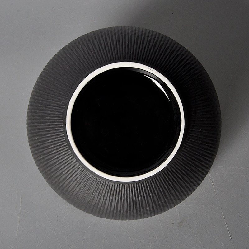 tableware set nordic black round black crockery porcelain ceramic restaurant hall rice bowl