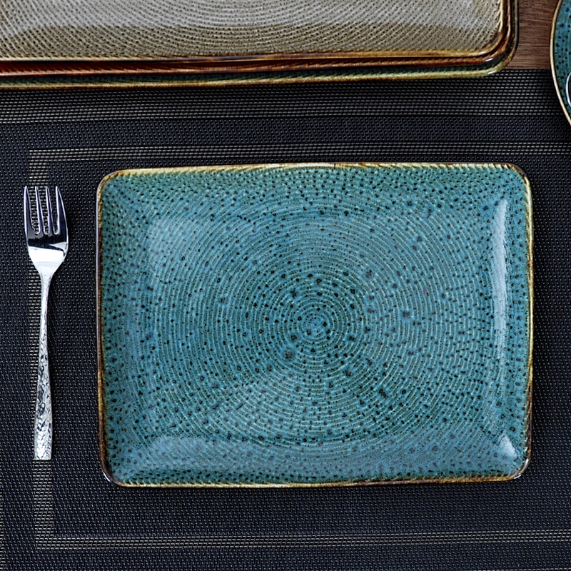 Hot Sale Ceramics Classic Design Advanced Style Ceramic Rectangle Serving Plates