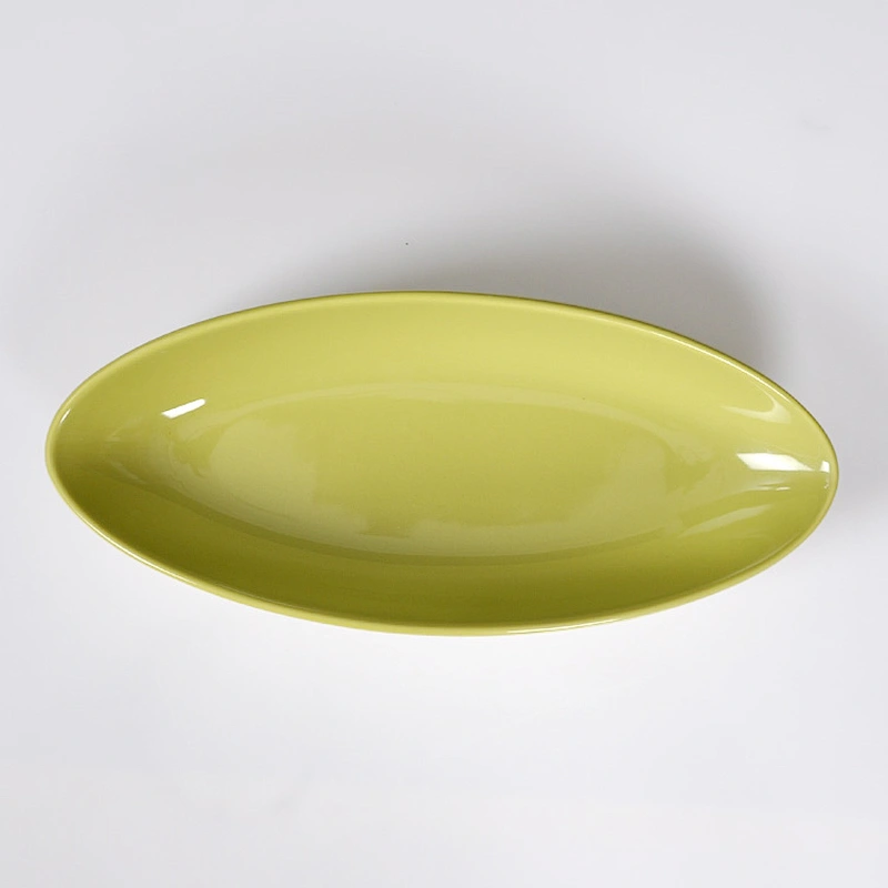 Chaozhou Oval Olives shape Salad Plate, Bowl for Sauce Salad Ceramic Bowl For Hotel Use