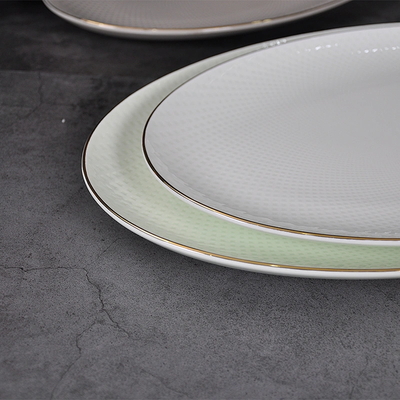 New design germany style Bone China dinner plate 12 inch moon fish plate ceramic plate