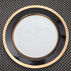 P&T Royal Ware factory wholesale restaurant hotel ceramic bone china golden dinnerware set