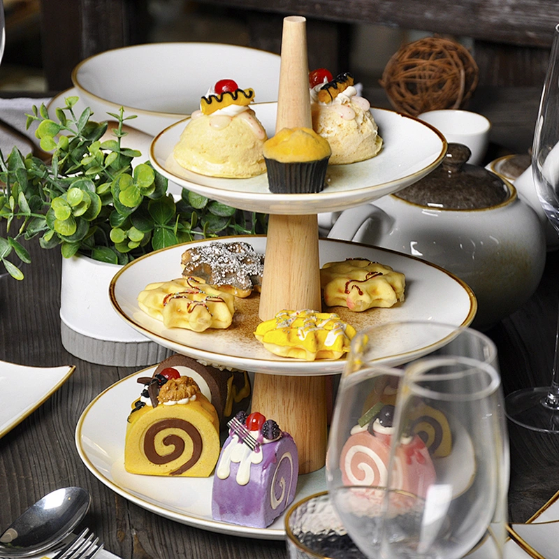 New Product Western Style Crockery  Dinnerware,3 Layers Cake Stand for Restaurant