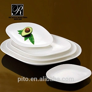 High temperatures porcelain plates ceramic serving plates for restaurants