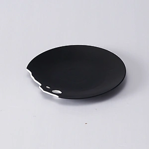 fashion style good quality classical matte black deep noodle ceramic bowl