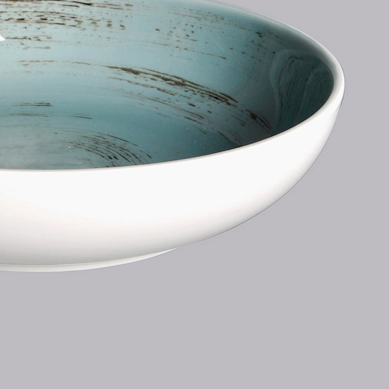 cheap mexican personalized unique restaurant porcelain round serving salad bowl