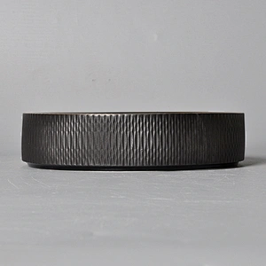unique matte black porcelain catering hotel straight edge flat bottom bowl