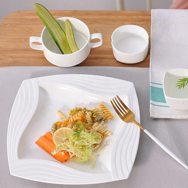 Factory price porcelain dinner plate square side plate