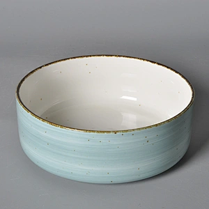 P&T latest european style heat resistant restaurant crockery tableware soup bowl ceramic, soup cup stackable