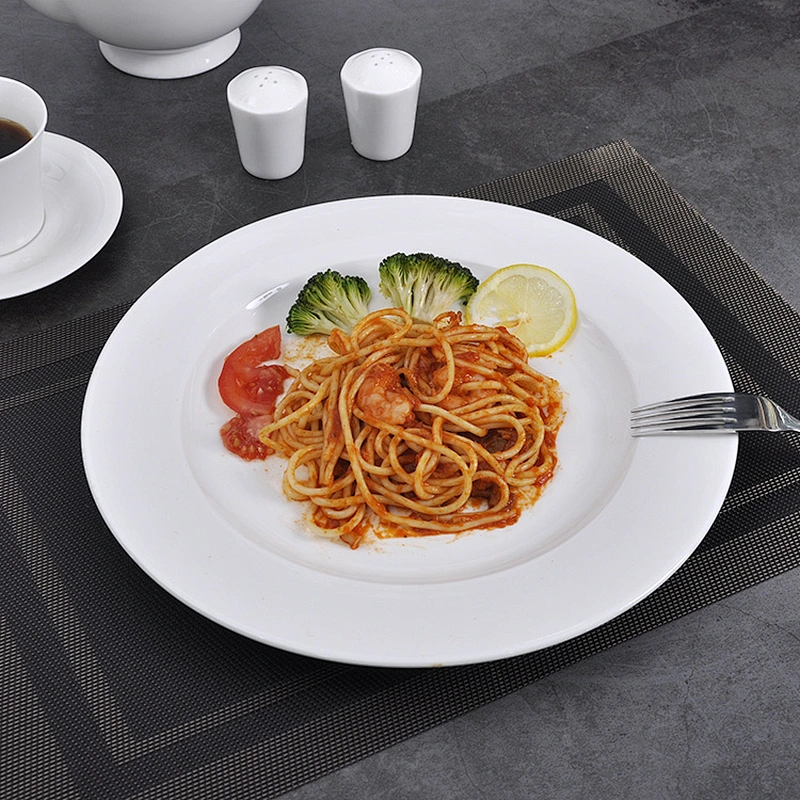 Guangzhou 20years Factory Wholesale White Dishes Plates Ceramic For Hotel