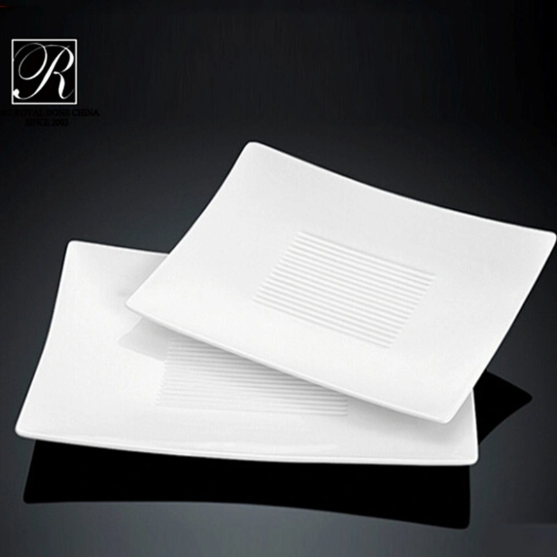 royal ware white ceramic plates porcelain rectangular plates restaurant dinner plates