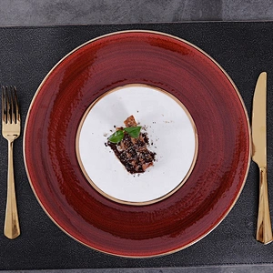 P&T Porcelain Round Plates Restaurant Hotel Charger Plate,Ecofriendly Porcelain Restaurant Under Plates