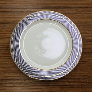 bone china factory,porcelain dinner set with gold rim design,color design decal plates
