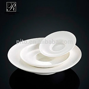 P&T royal ware, porcelain deep plates, white pasta plates for restaurant use