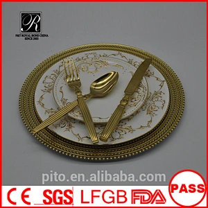 A Grade Stainless Steel Cutlery Nice Polish Cutlery Golden Style Flatware For Hotel Use