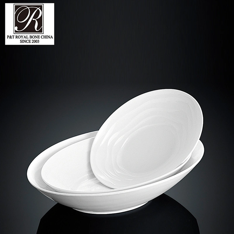 hotel fashion elegance customized white porcelain dinner bowl round soup bowl