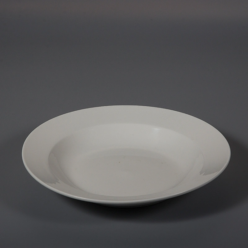 wholesale hotel restaurant porcelain deep plate bowl ceramic western food round serving plate