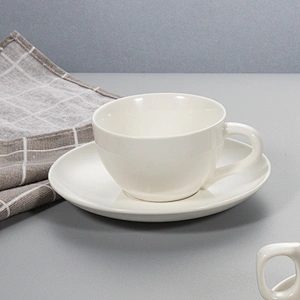 wholesale custom hotel restaurant cafe ceramic porcelain coffee cup and saucer set