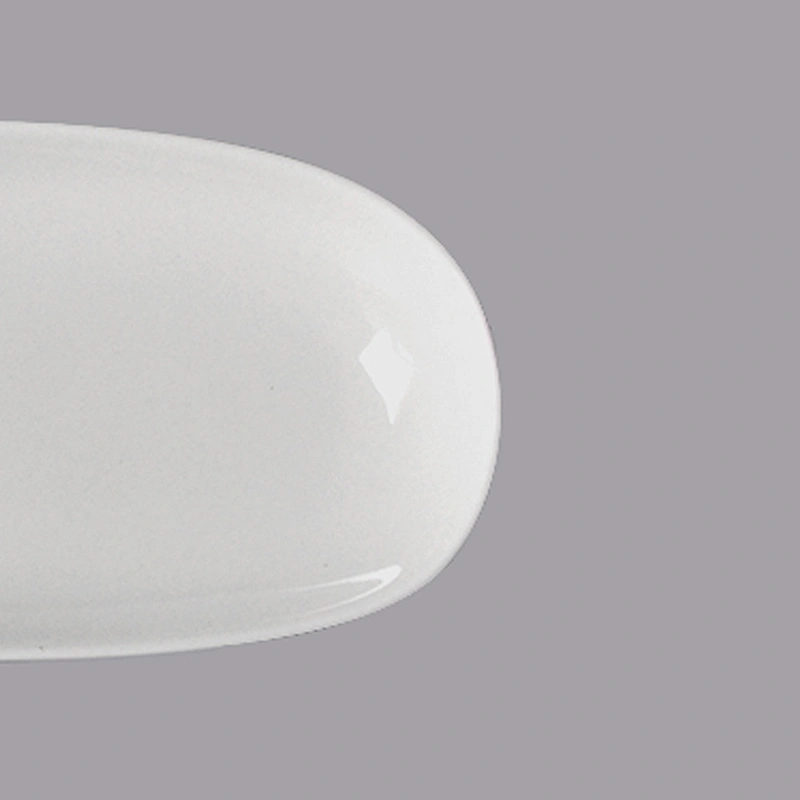 wholesale custom Ceramic restaurant Porcelain white towel dish