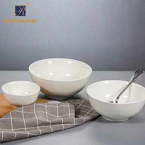 Round chinaware ceramic white 4.5 inch bowl