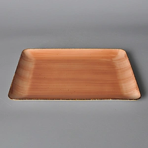 P&T ROYAL WARE  Hot Sale New Design Smooth Grazed Table Top Rectangle Ceramic Restaurant Hotel Banquet Plates Dinner Plate