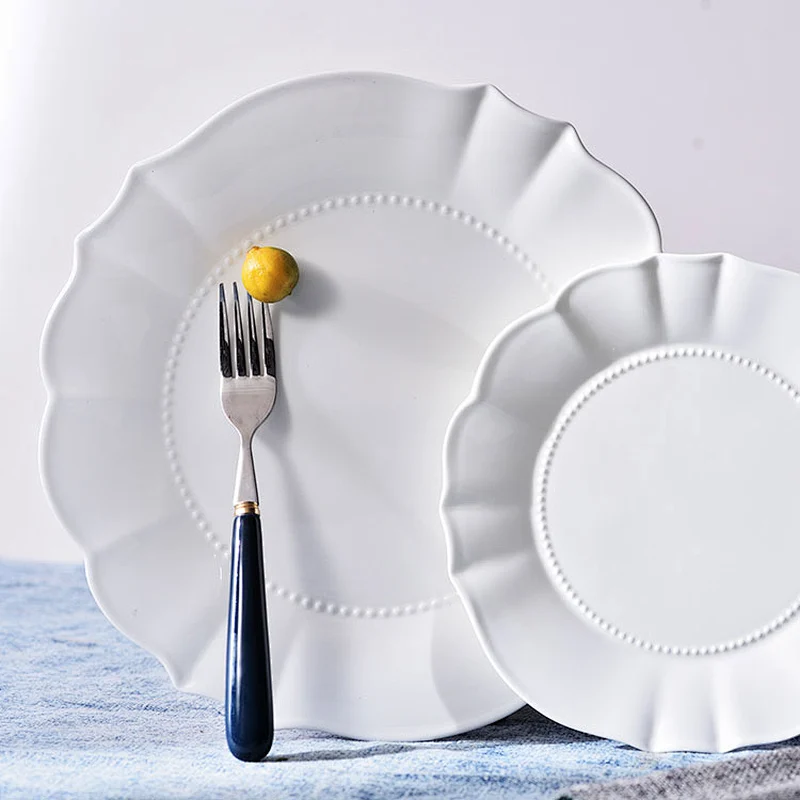 P&T Royal Ware factory white bone china restaurant plates sets dinnerware ceramic dinner