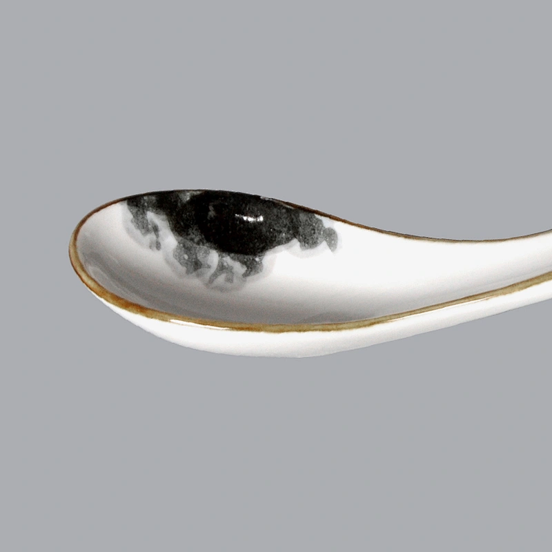 new design ceramic porcelain spoon for restaurant hotel