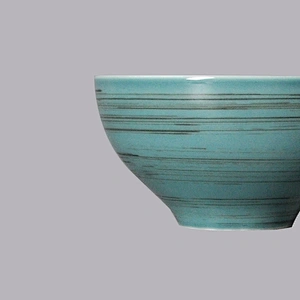 small japanese Nordic blue round porcelain restaurant salad curry ceramic soup bowls