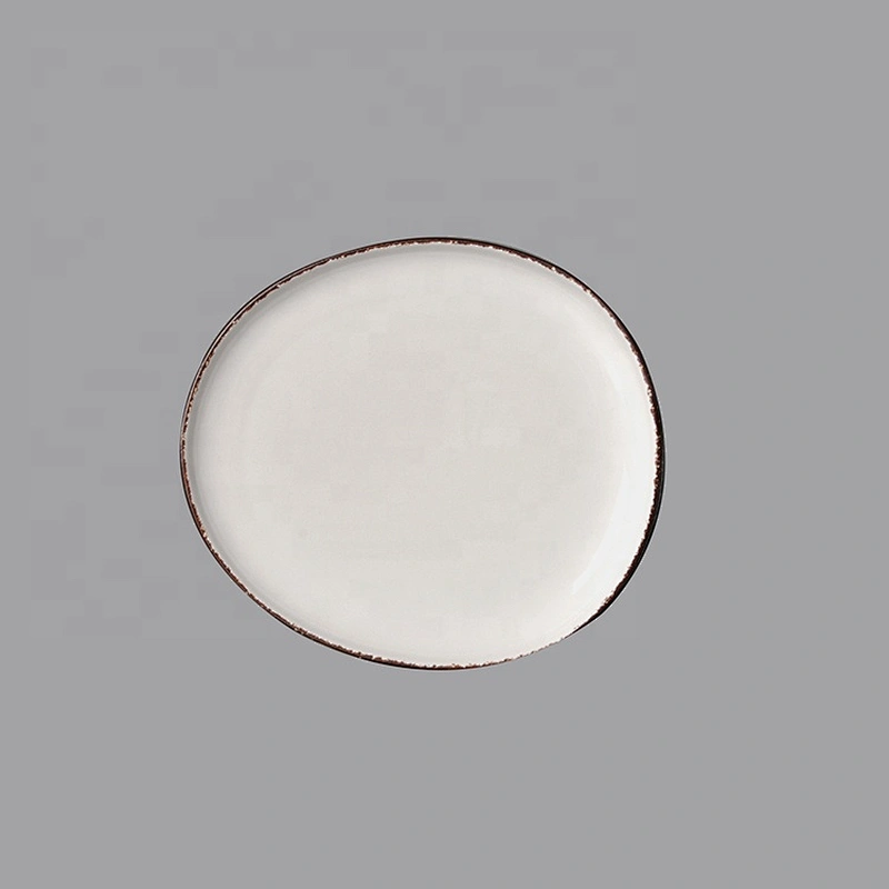 P&T Royal Ware factory wholesale white oval hotel porcelain ceramic plate for restaurants dinnerware