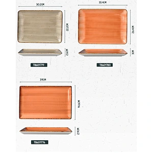 P&T ROYAL WARE  Hot Sale In Style Smooth Grazed Table TopSquare Ceramic Restaurant Hotel Plates Dinner Plate