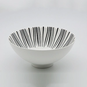 fashion embossed ceramic porcelain bowl for promotional