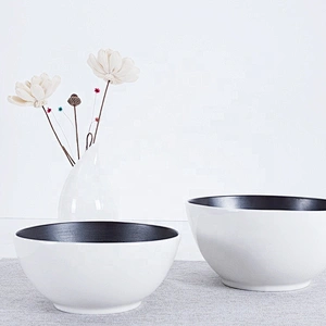 factory bulk custom printed glazed irregular restaurnat porcelain white matte ceramic bowl