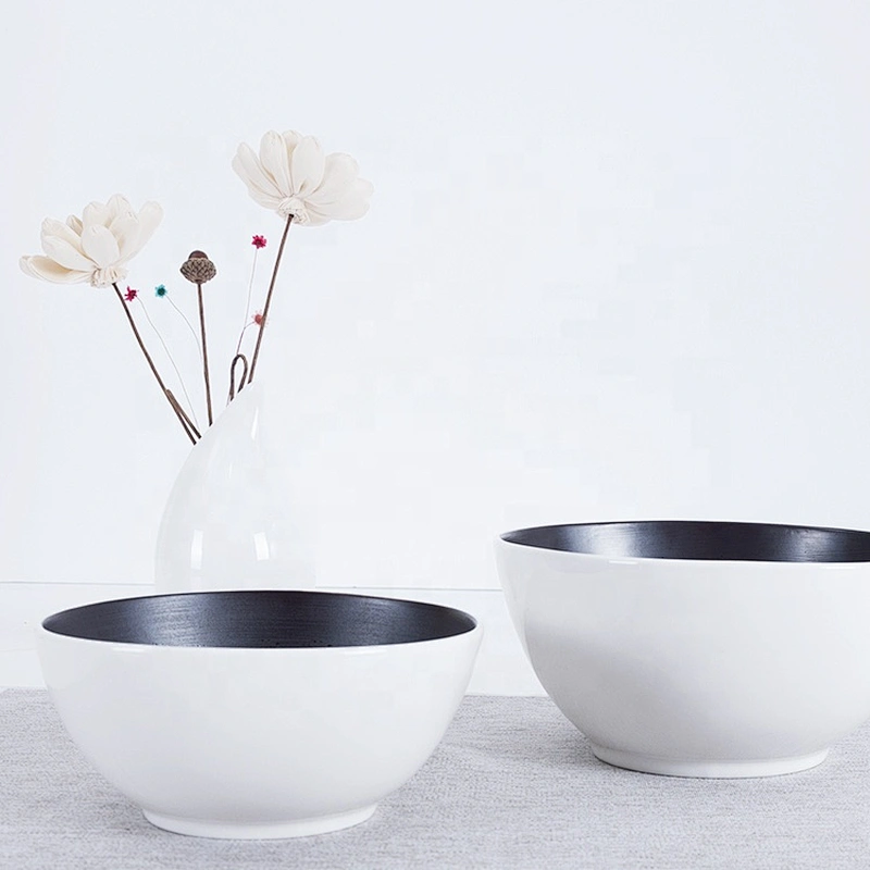 factory bulk custom printed glazed irregular restaurnat porcelain white matte ceramic bowl