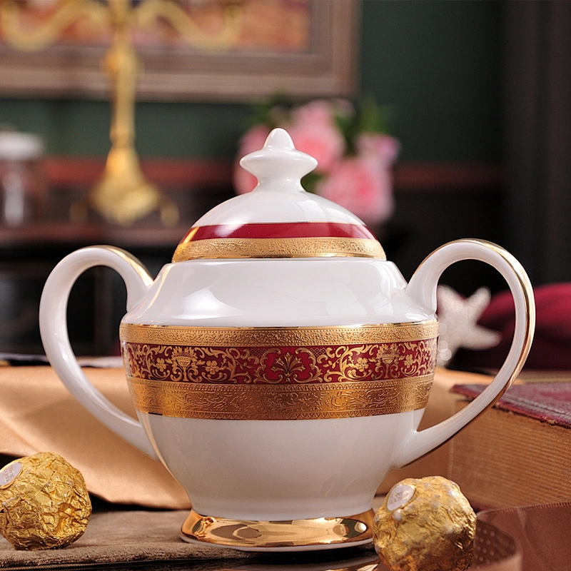 P&T Royal Ware Embossed Golden Decal Coffee Cups Bone China Hotel High Tea Set English Tea Cups Porcelain Hotel Coffee sets