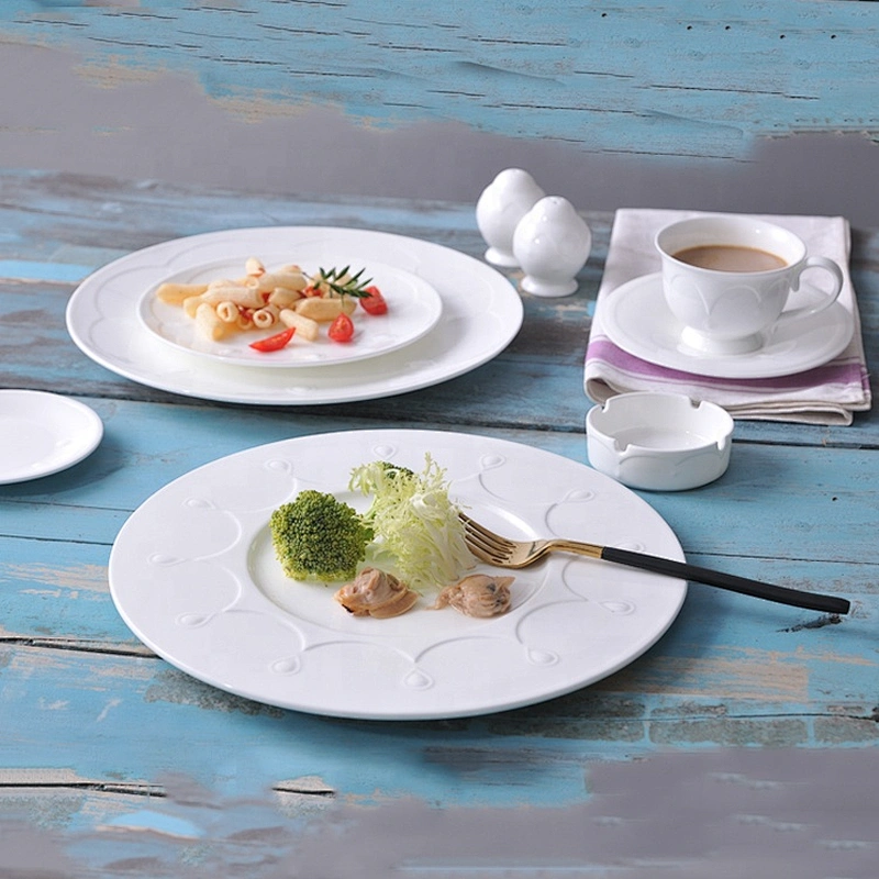 P&T Royal Ware factory white bone china ceramic elegant round wedding under plate for parties