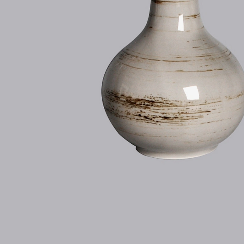 wholesale hotel restaurant kitchenware grey ceramic porcelain oil vinegar bottle with lid