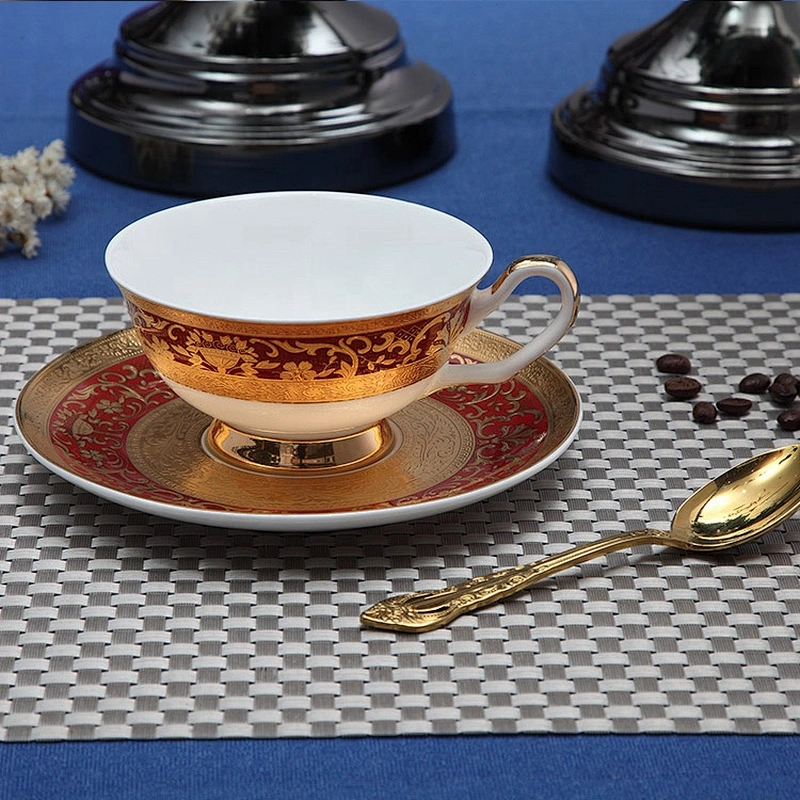 P&T Royal Ware factory restaurant hotel bone china ceramic cup with spoon