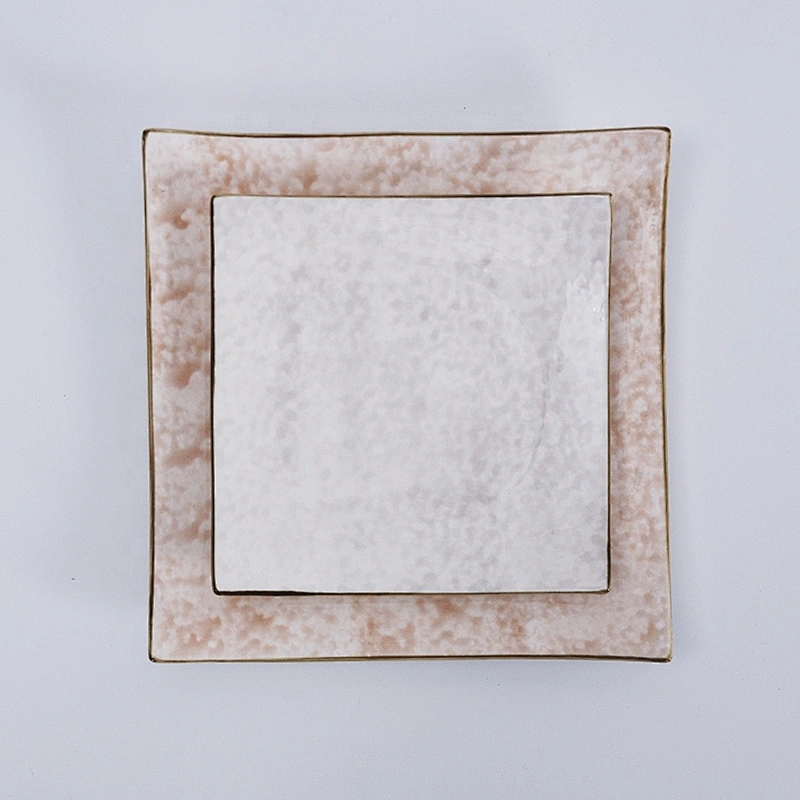 hot sale hotel restaurant dishwasher safe dessert white porcelain ceramic square plates