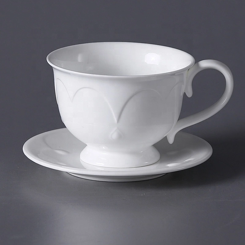 P&T Royal Ware Porcelain Coffee Cups and Saucer Coffee Cups White Porcelain