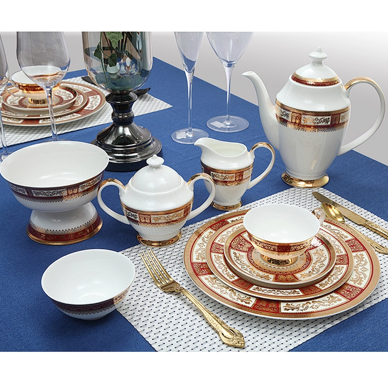 new customized colorful ceramic bone china tableware dinner set