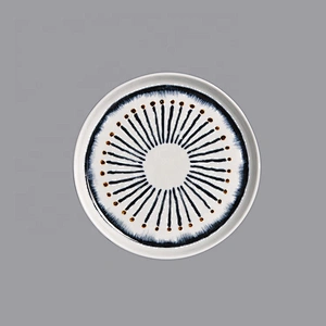 wholesale hotel restaurant round japanese style ceramic salad plate