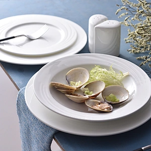 P&T Royal Ware Wholesale 8.5 / 10.5 Inch Bone China Ceramic Fat Plate