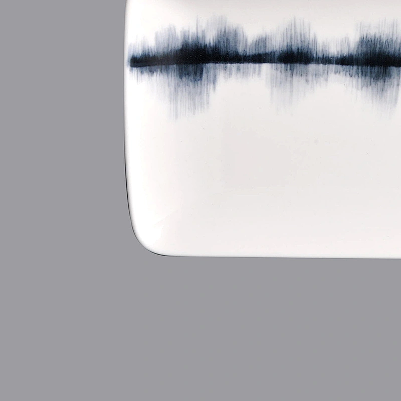 wholesale glazed rectangle crockery porcelain japanese ceramic plates sushi restaurant