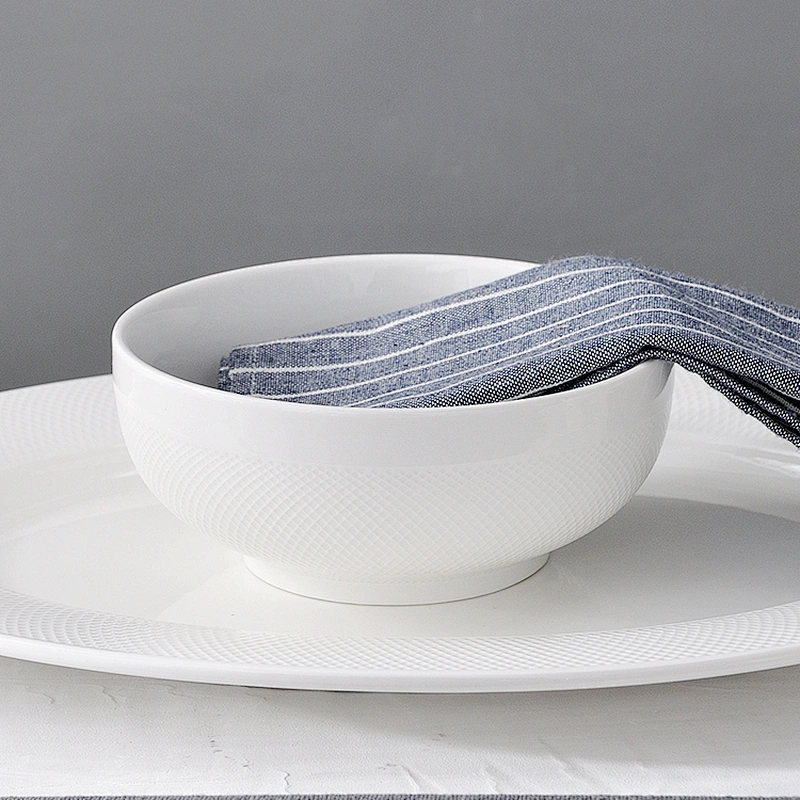 Guangzhou Hotel Porcelain Salad Bowl, Chaozhou Good Quality Vibrant Crockery Soup Bowl