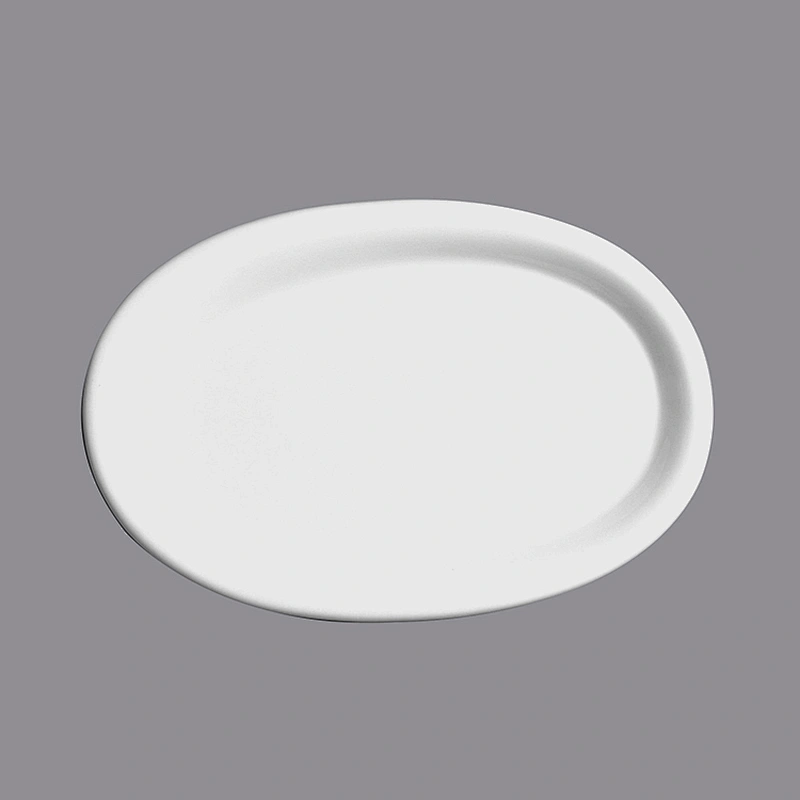 wholesale white oval porcelain restaurant kitchen ceramic dinner plate sets hotel stoneware dinner plates