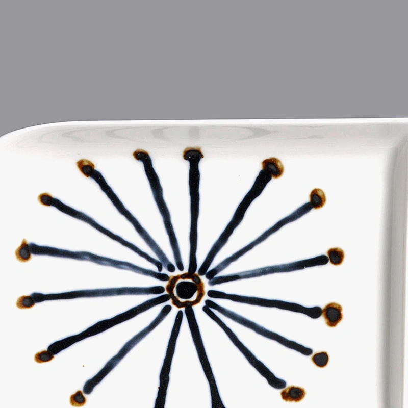 good design microwave safe japanese white 2 compartment rectangle snack tapas dish ceramic divided plate