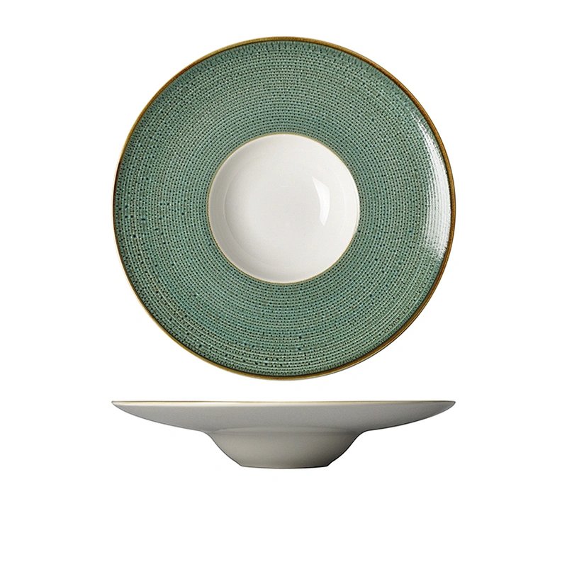 Reactive Rim Tabletop Tableware, China Hotel Reactive Rim Pasta Plate Soup Plate