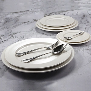 Wholesale eco-friendly 8 inch restaurant ceramic flat plates